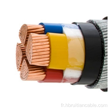 Câble d&#39;alimentation blindé en cuivre isolé en PVC ou XLPE